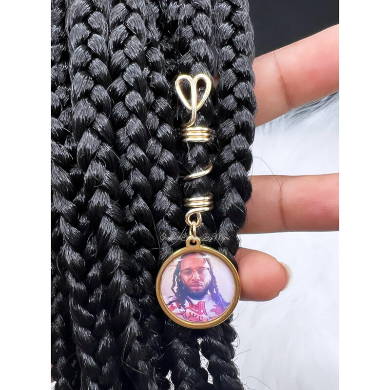 Lightweight Photo pendant Heart Loc/Braid jewelry