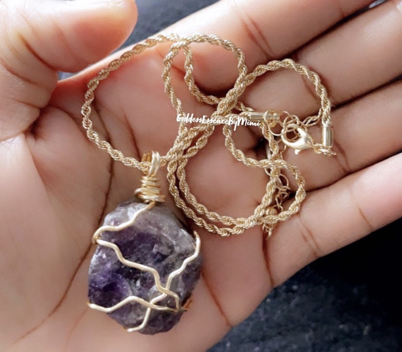 Raw Amethyst Necklace 