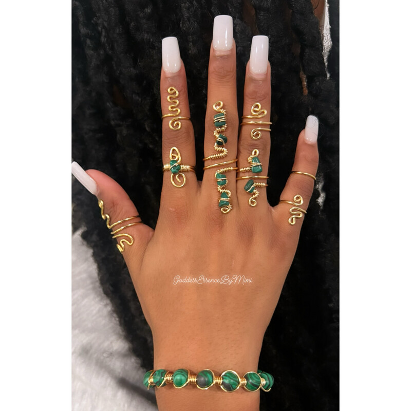 Malachite Ring Set