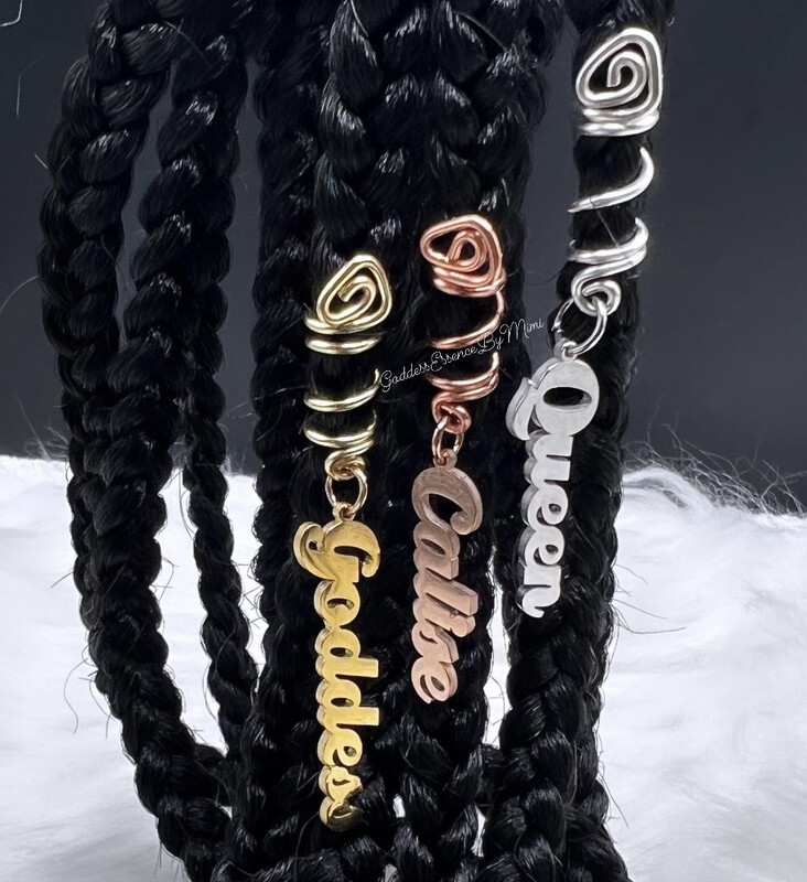 Lightweight Custom Name Pendant Loc/Braid jewelry