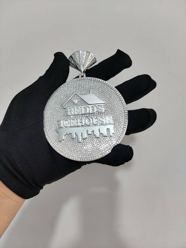 Big Icy Round LOGO Necklace (customize)