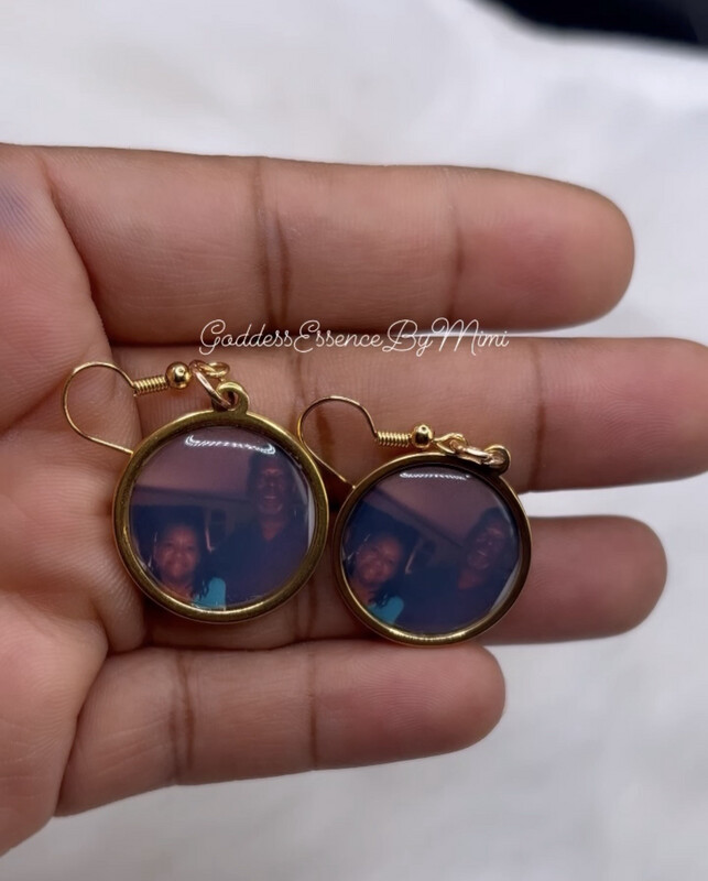 Photo Pendant Earring Set