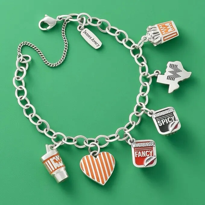 Texas Burger Charm Bracelet