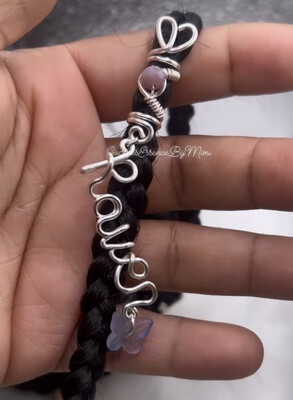 Lightweight Custom Name Pendant Crystal Loc/Braid jewelry Lightweight Custom Name Pendant Crystal Loc/Braid jewelry