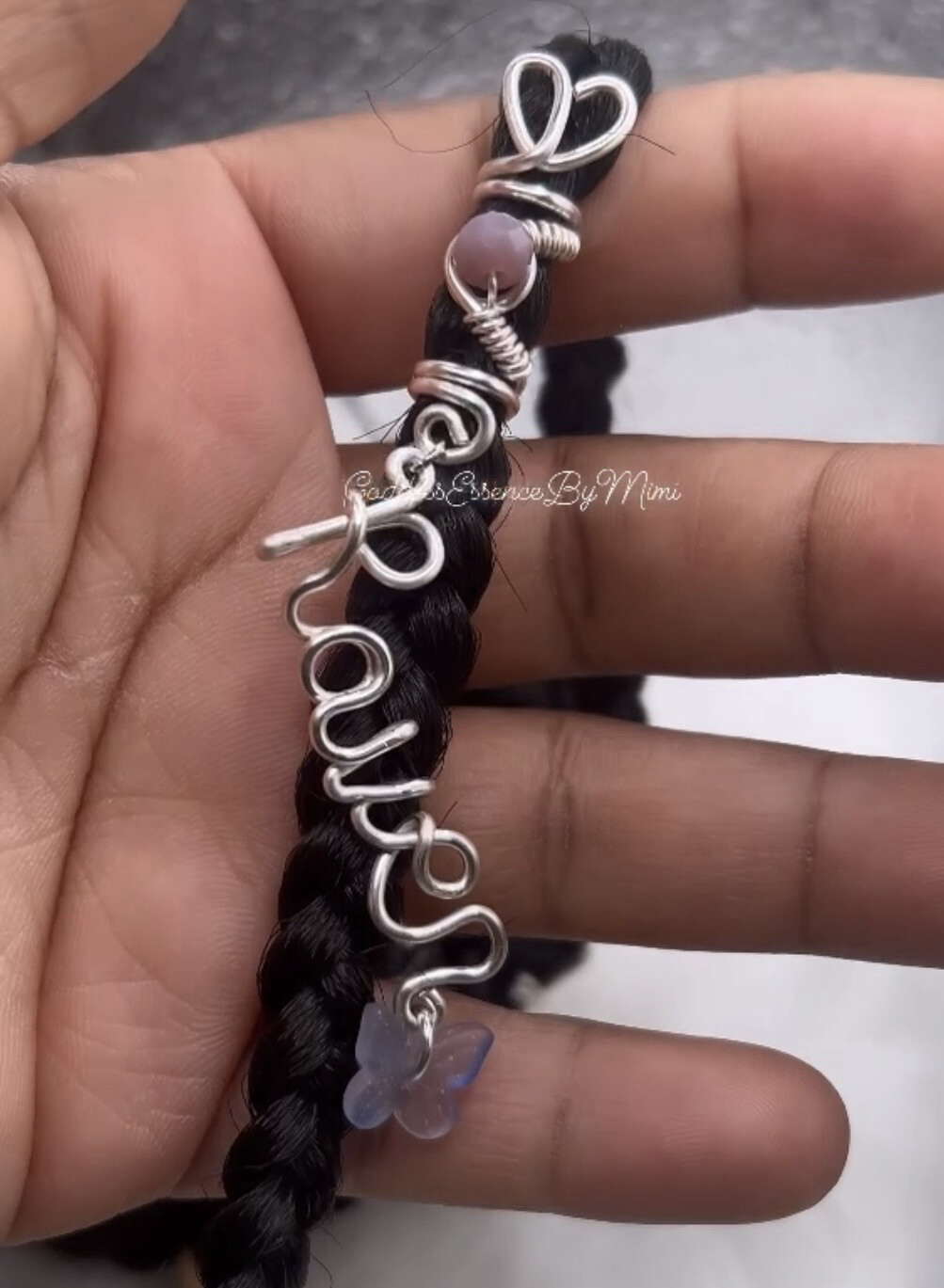 Lightweight Custom Name Pendant Loc/Braid jewelry