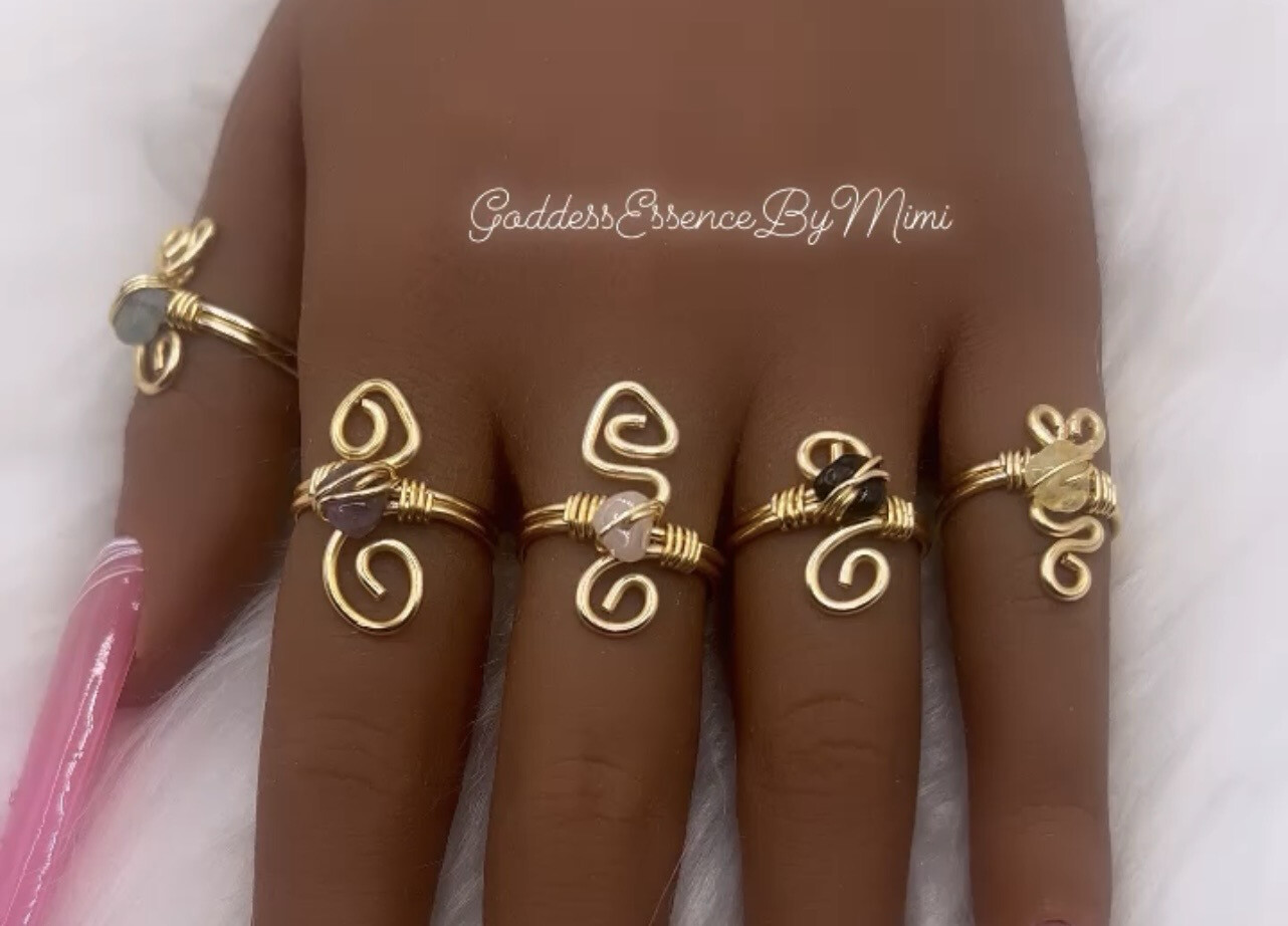 Goddess Art single freestyle Crystal Ring