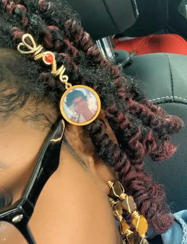 Lightweight Photo pendant Heart Loc/Braid jewelry