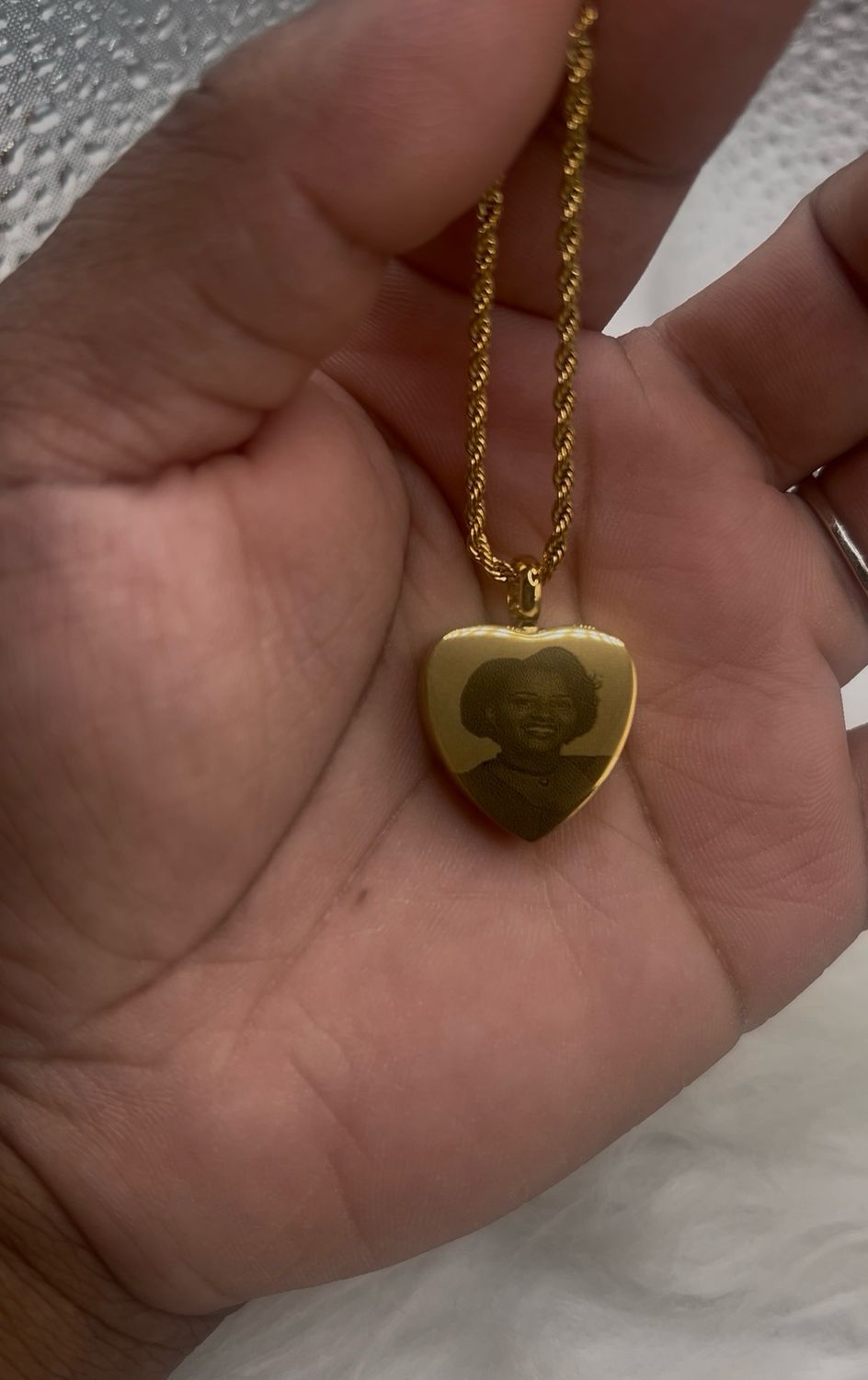High Quality Waterproof Non Tarnish hypoallergenic Heart URN Name & Photo Necklace (Customize)