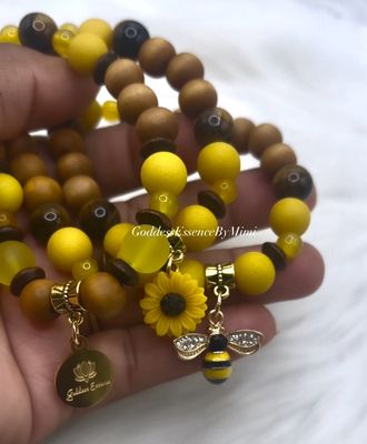 Sunflower tigers eye Stack set of 3 bracelets Sunflower tigers eye Stack set of 3 bracelets