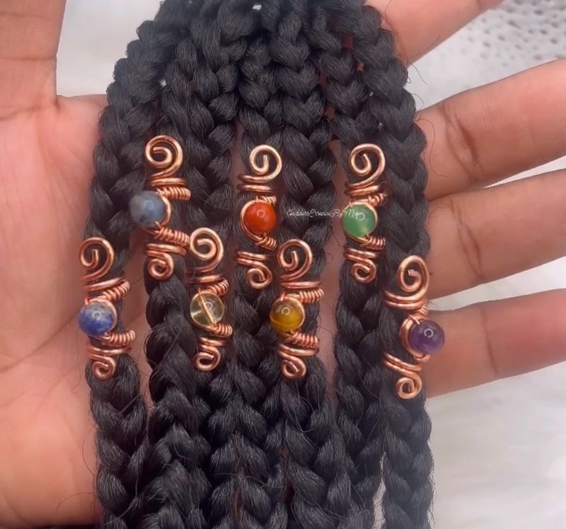 chakra loc hair jewelry gemstone set chakra loc hair jewelry gemstone set