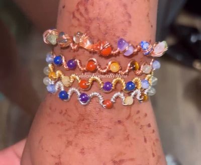 Goddess Art Chakra Gemstone Crystal Bracelet Goddess Art Chakra Gemstone Crystal Bracelet