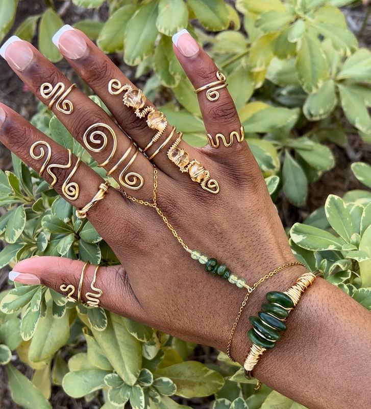 Jade Ring & Bracelet Set