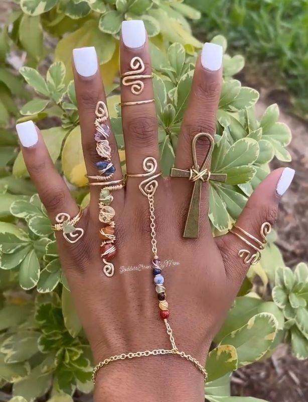 Chakra Ring & Bracelet Set