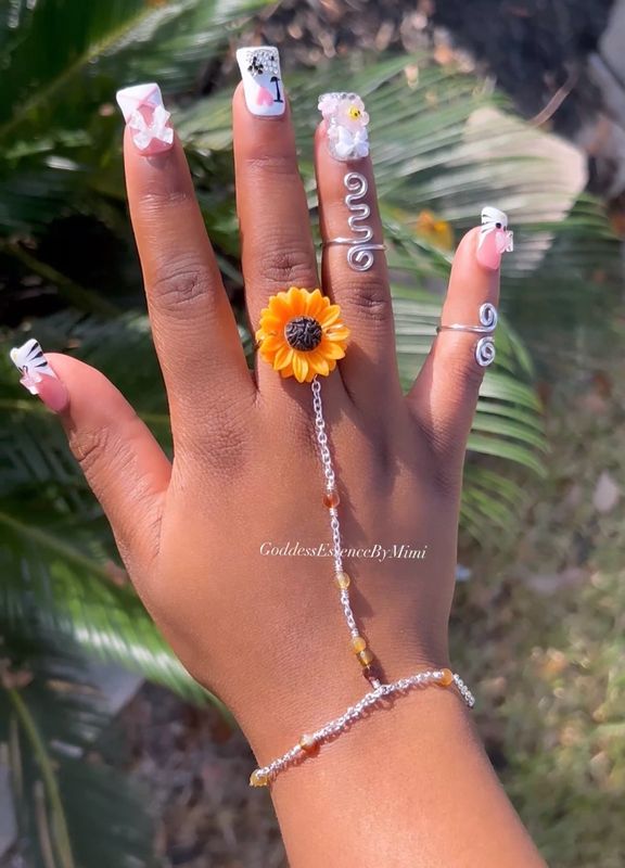 Sunflower Goddess Ring to bracelet