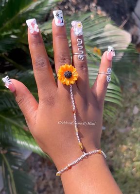 Sunflower Goddess Ring to bracelet