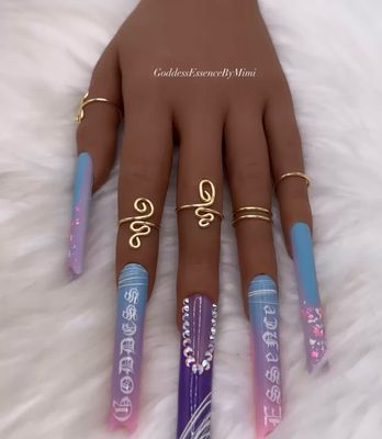 Goddess Art finger tip adjustable Ring set Goddess Art finger tip adjustable Ring set