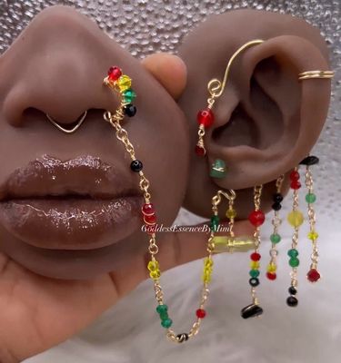 Marley Nose Chain To Ear Cuff Marley Nose Chain To Ear Cuff