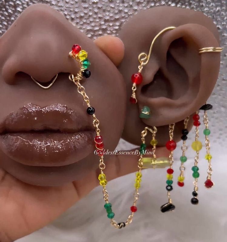 Marley Nose Chain To Ear Cuff Marley Nose Chain To Ear Cuff