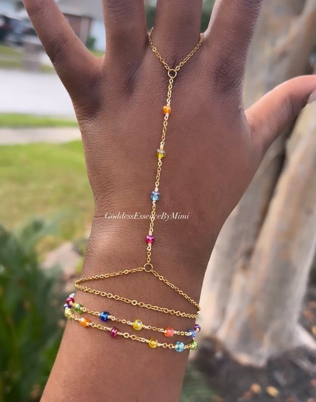 Color Pop Bead Layered Ring to bracelet Color Pop Bead Layered Ring to bracelet