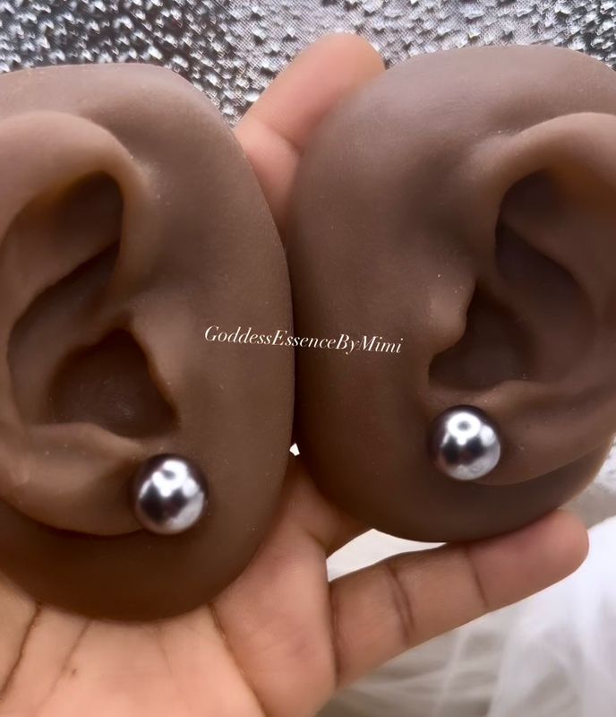 Pearl Knob Earrings