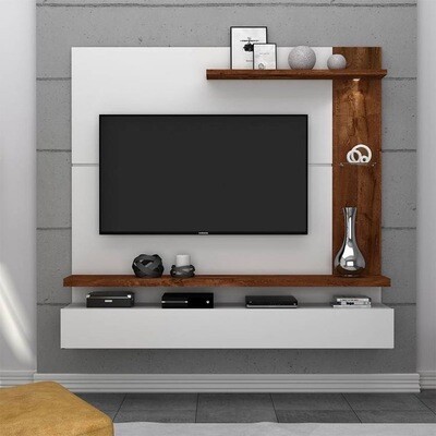 TV Unit Wall Mounted with Back Panel and Shelfs TV Unit Wall Mounted with Back Panel and Shelfs
