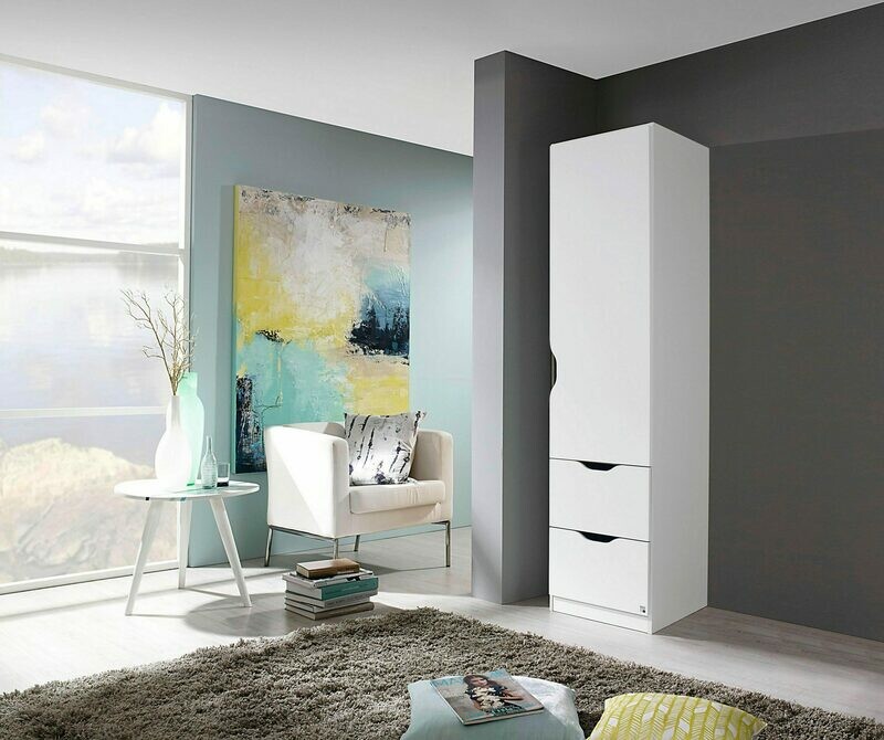 Single Door Wardrobe - White Single Door Wardrobe - White