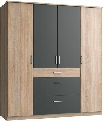 Light Oak and Steel Black - 6ft x 6.5ft Light Oak and Steel Black - 6ft x 6.5ft