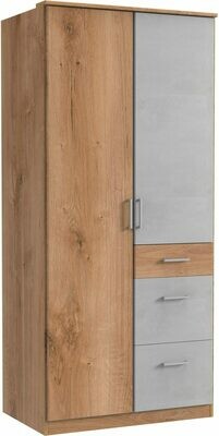 Real Oak and Steel Grey - 3ft x 6.5ft Real Oak and Steel Grey - 3ft x 6.5ft