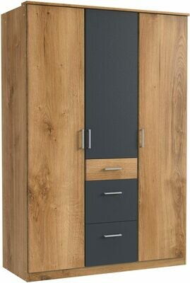 Real Oak and Steel Black - 4.5ft x 6.5ft Real Oak and Steel Black - 4.5ft x 6.5ft