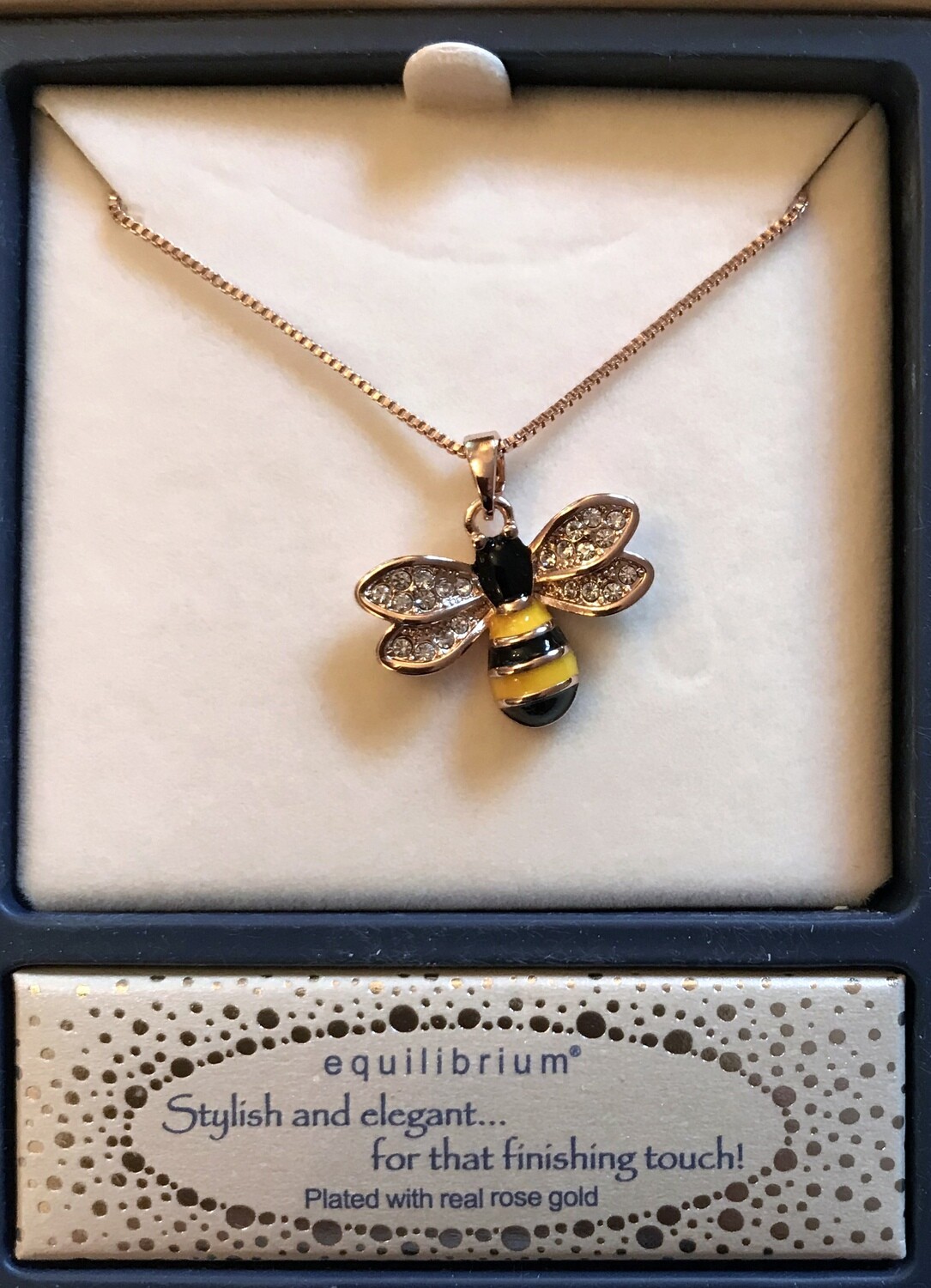 Hand-Enamelled Bumble Bee Necklace