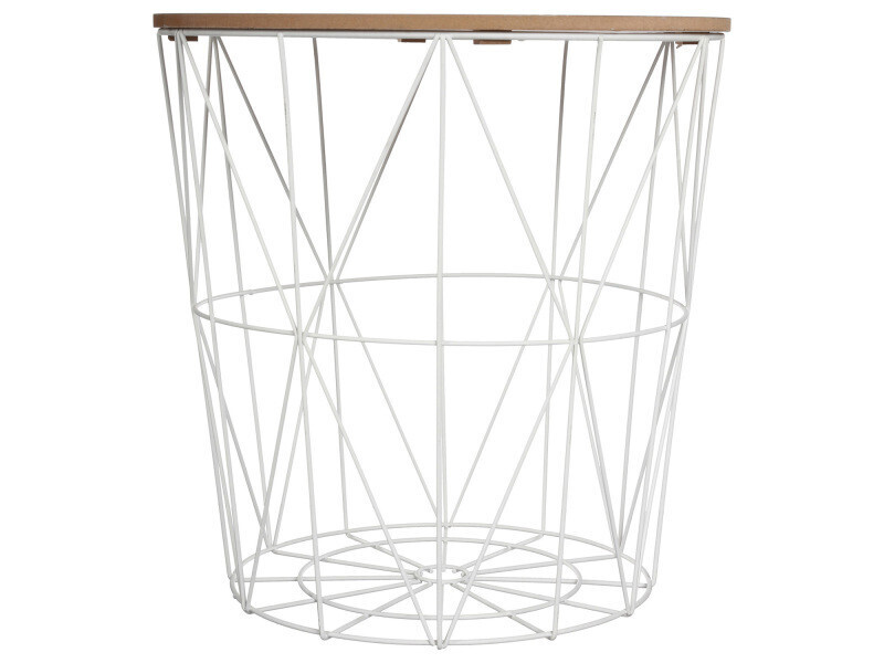 Table à café kumi helga ø 39,5 x h 41 cm - blanc - atmosphera -