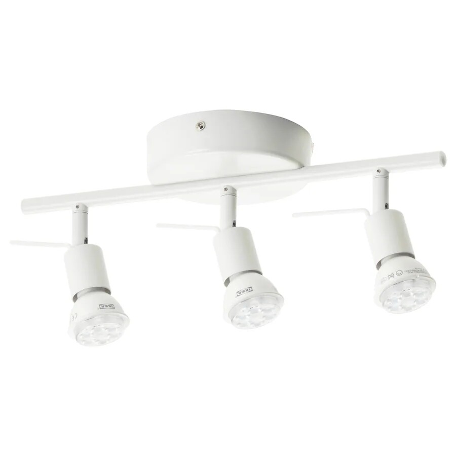 Rail plafond, 3 spots, blanc