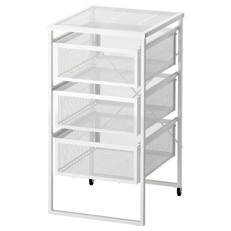 Caisson à tiroirs, blanc