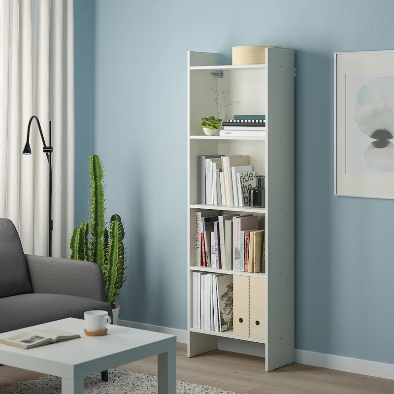 Bibliothèque, blanc, 50x25x160 cm