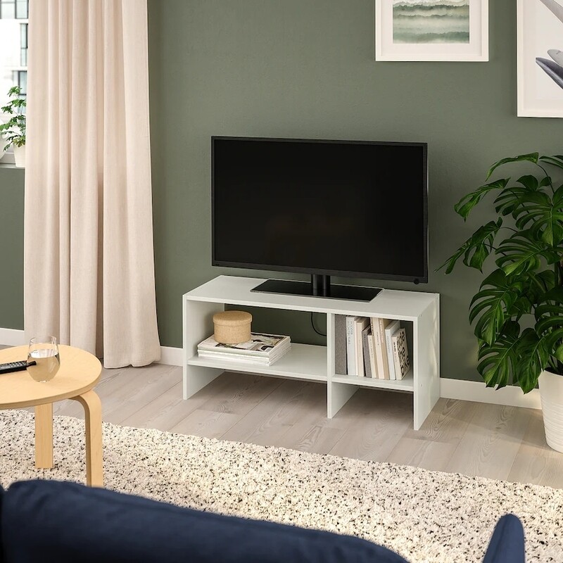 Banc TV, blanc, 90x35x40 cm