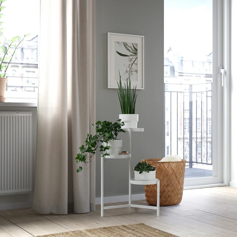 Piédestal, intérieur/extérieur blanc, 58 cm