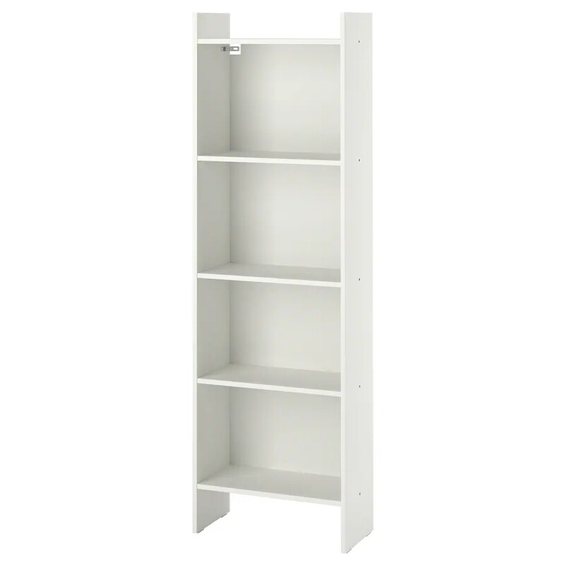 Bibliothèque, blanc, 50x25x160 cm
