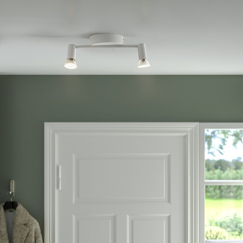 PLAFONNIER  2 SPOTS, BLANC