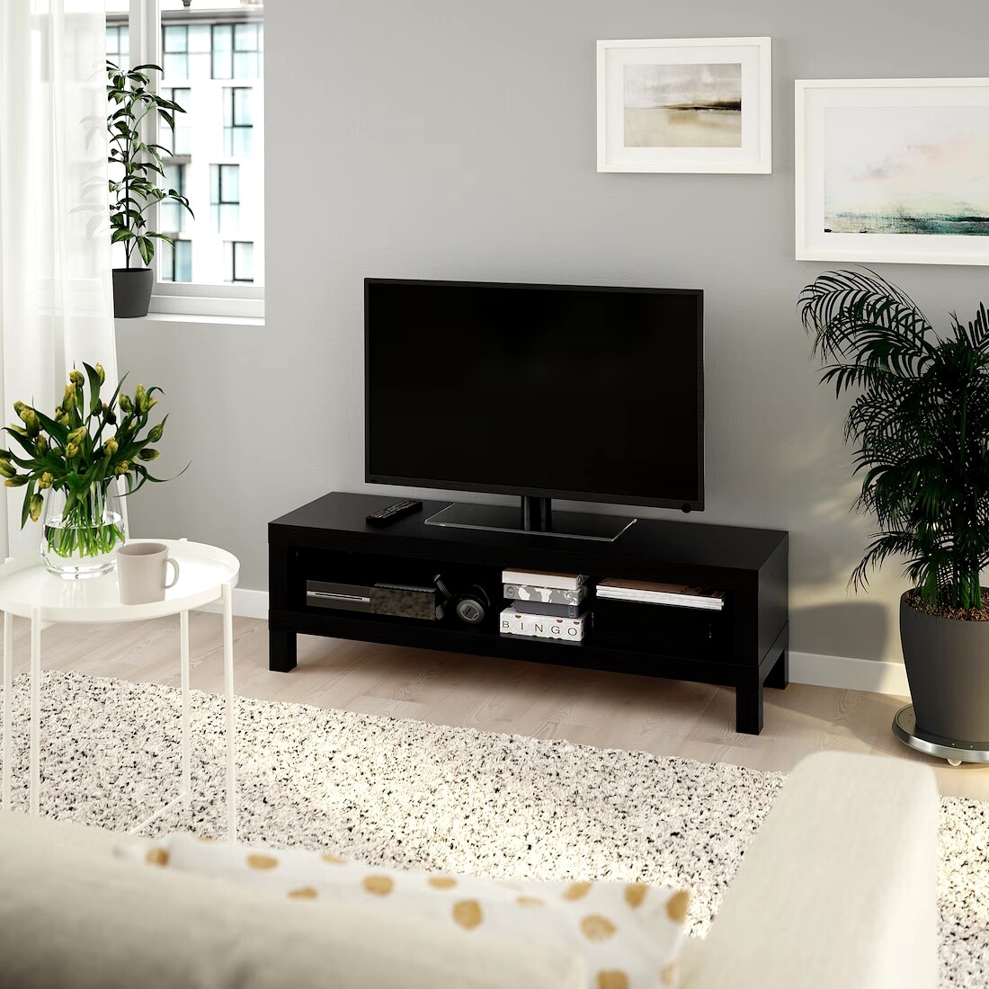 BANC TV ,BRUN NOIR , 120x35x36 cm