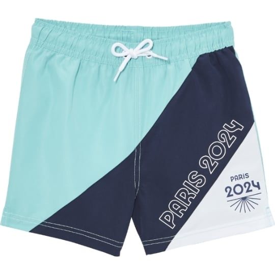 Short de bain garçon bleu /vert Jeux Olympiques PARIS 2024