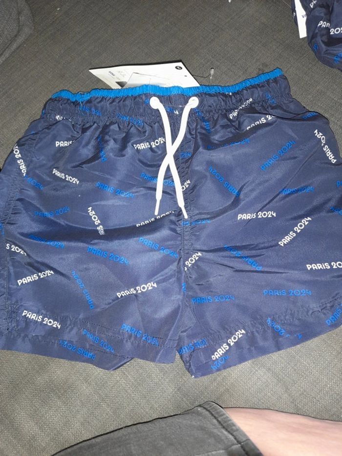 Short de bain garçon bleu jeux olympiques paris 2024