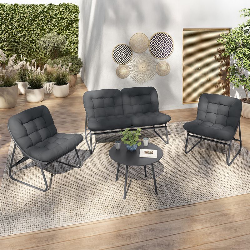 Salon de jardin Ariane 4 places - gris