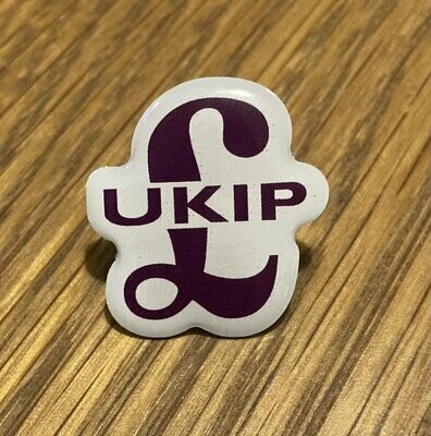 UKIP Cutout Badge White/Purple