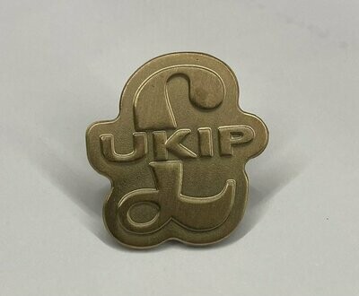 UKIP Logo Gold Pin Badge (With Surround)