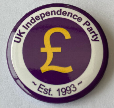 UKIP Standard Badge Purple/Yellow