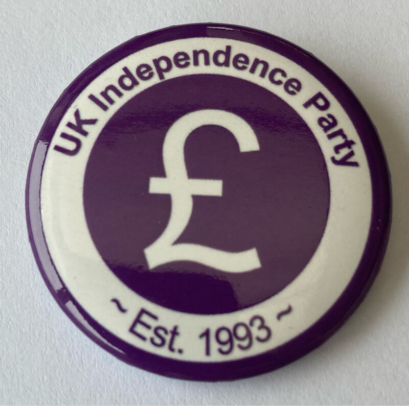 UKIP Standard Badge Purple/White