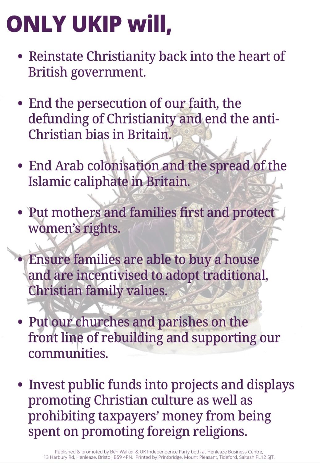 A5 Campaigning leaflet - Christianity
