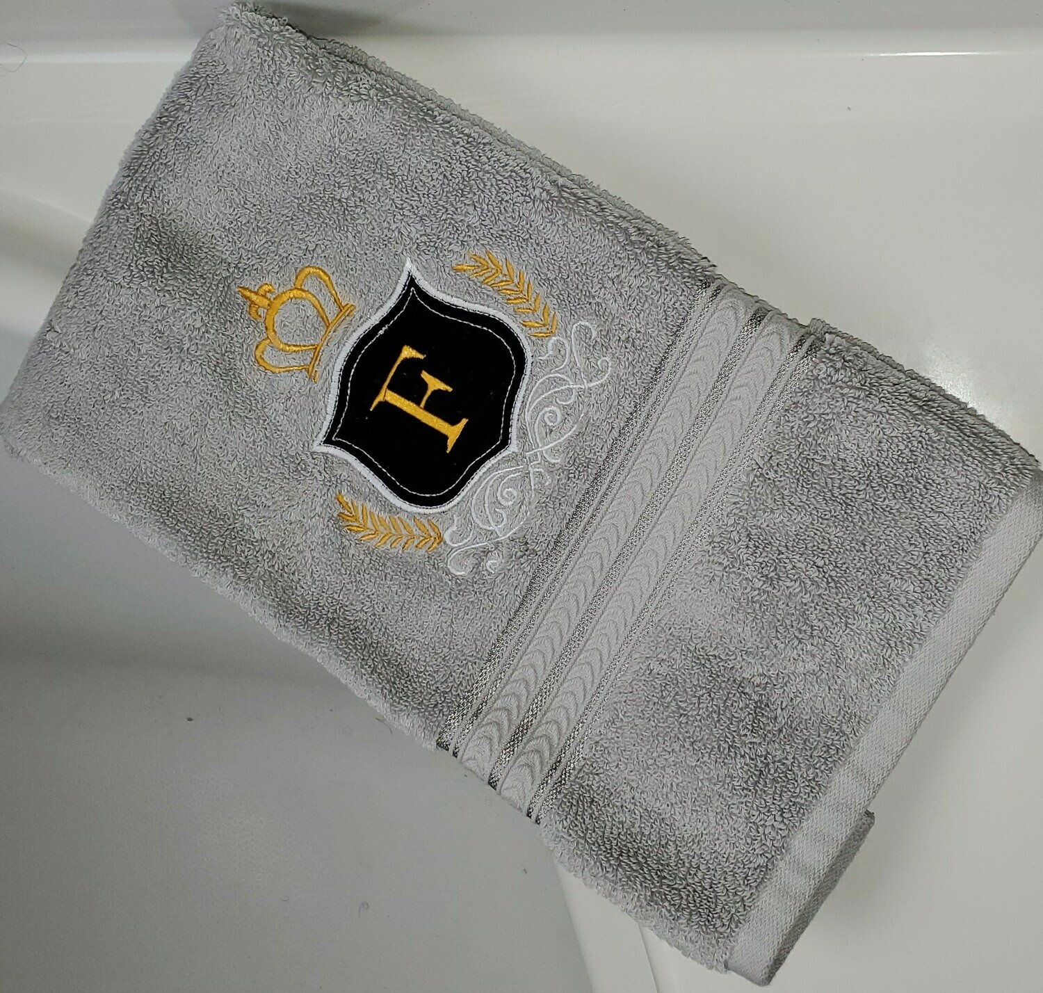 Gray Custom Hand Towel