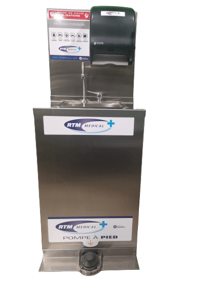 Lavabo mobile en acier inoxidable