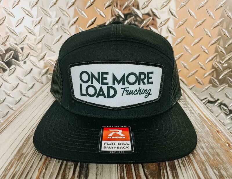 7 Panel Trucker Cap - 168 - Black/Grey